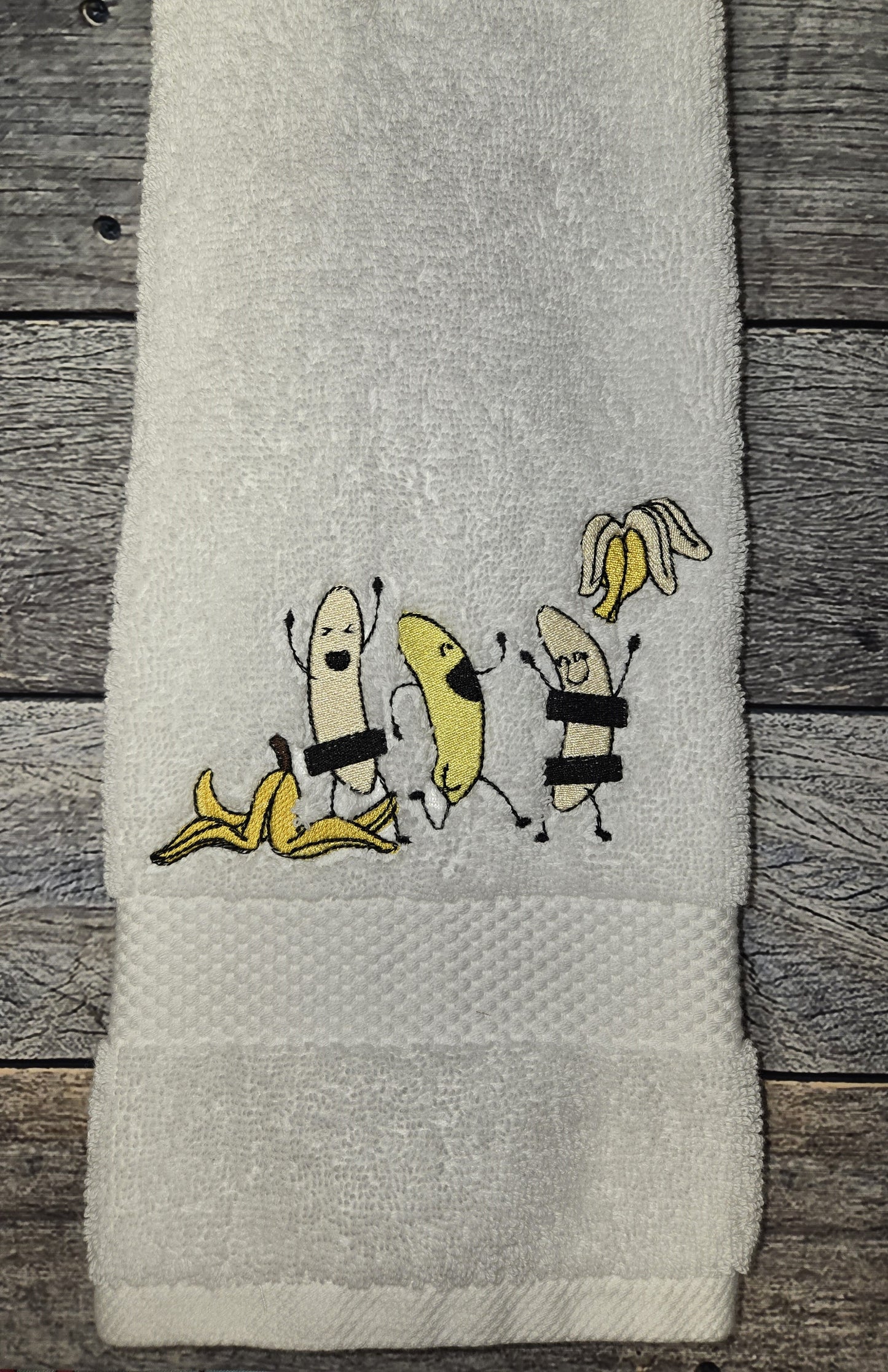 Naked Banana Party Embroidered Hand Towel