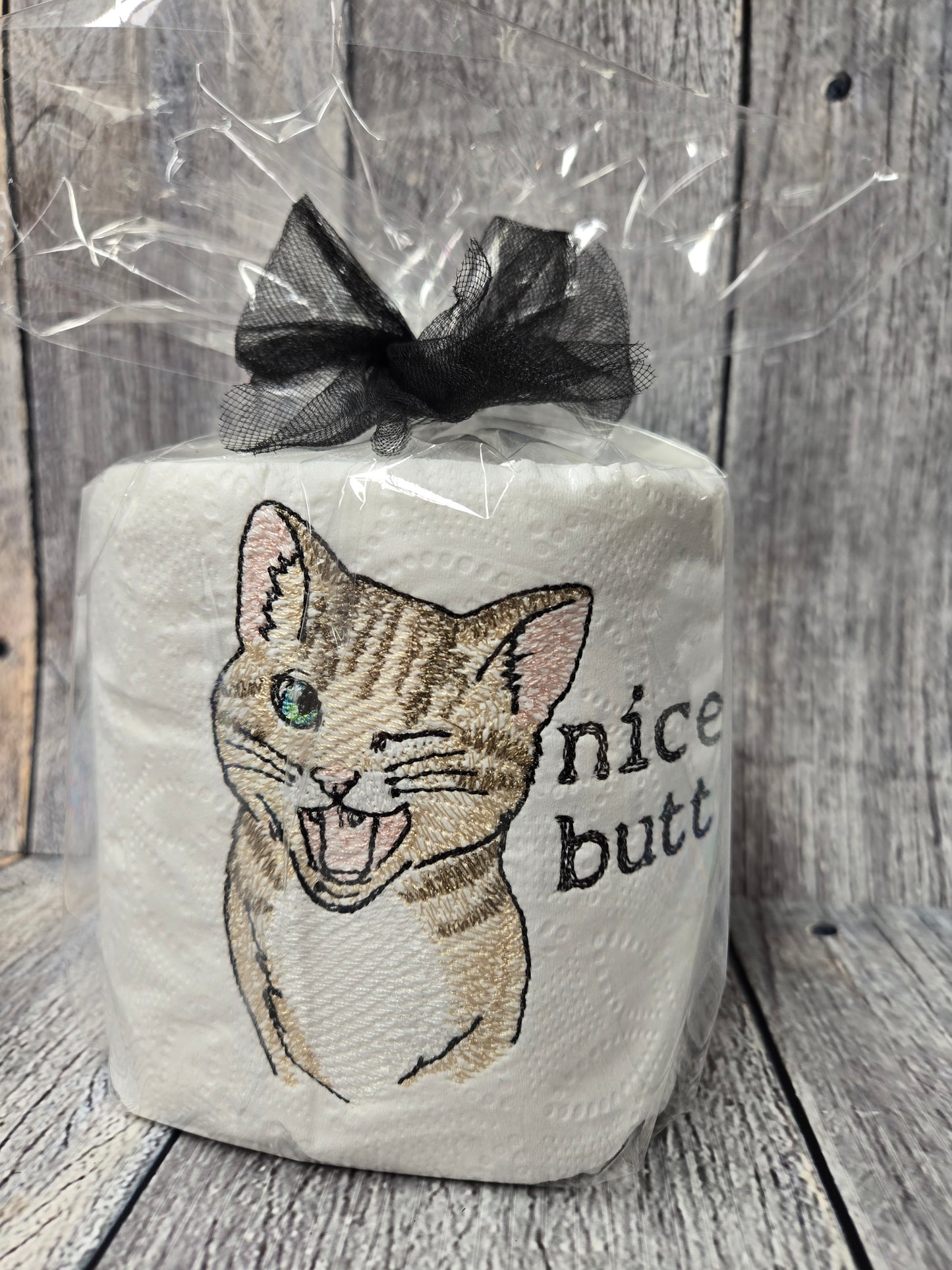 Nice Butt Cat Embroidered Toilet Paper