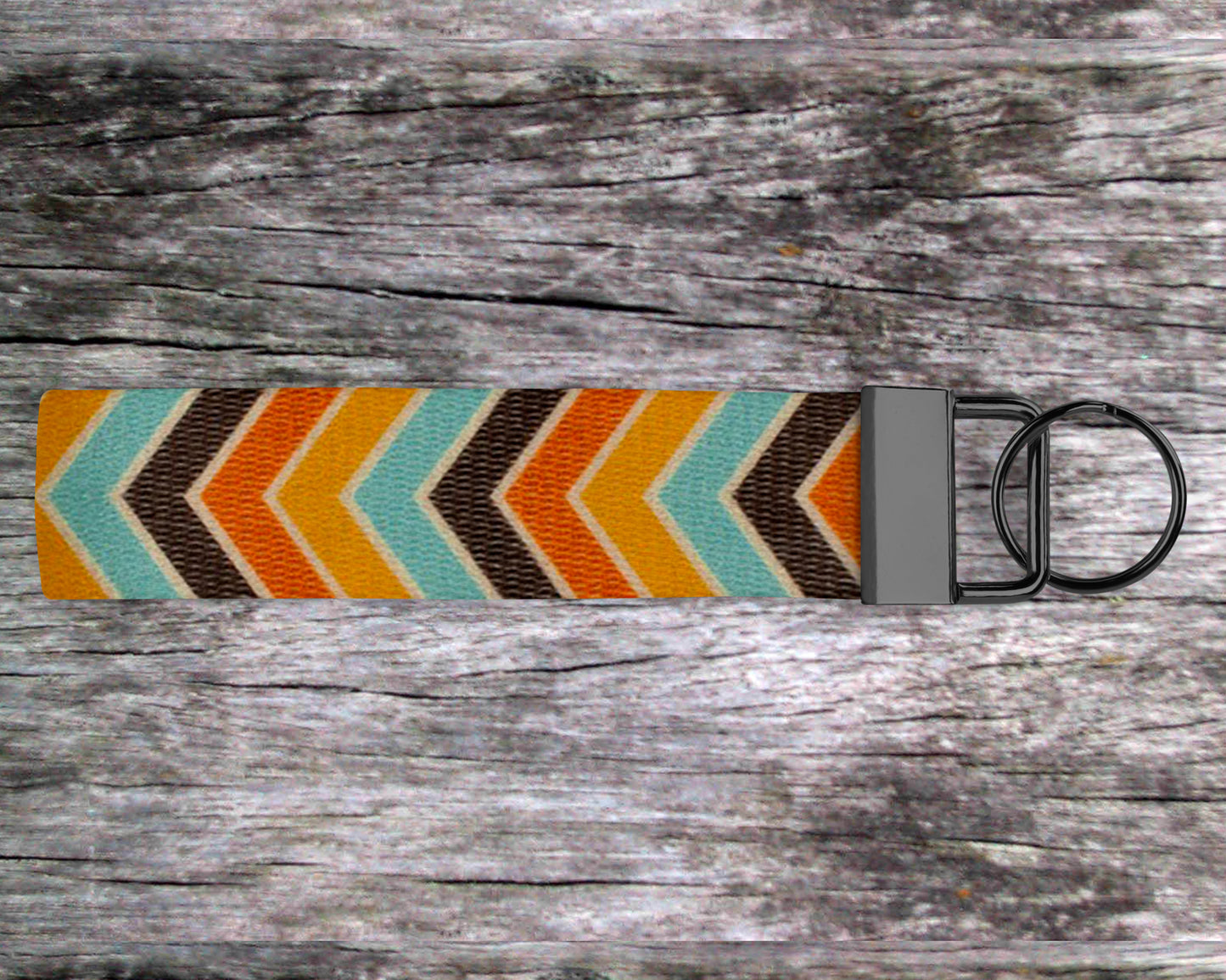 Autumn Chevron Keyfob Wristlet