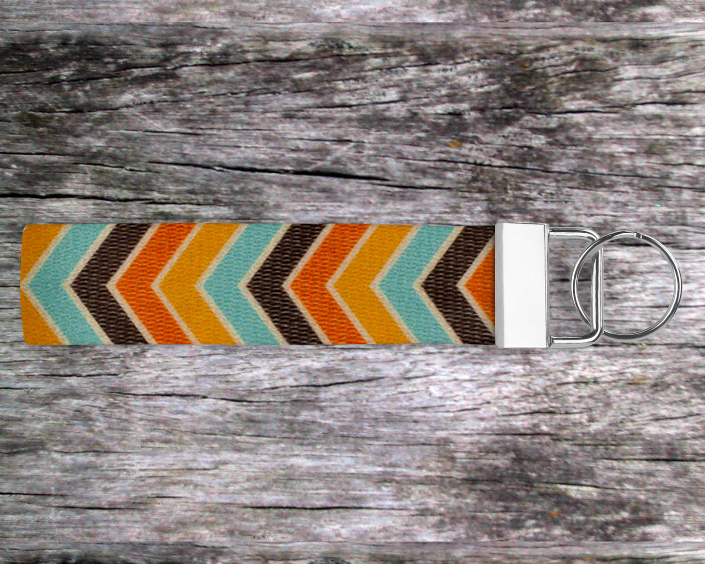 Autumn Chevron Keyfob Wristlet