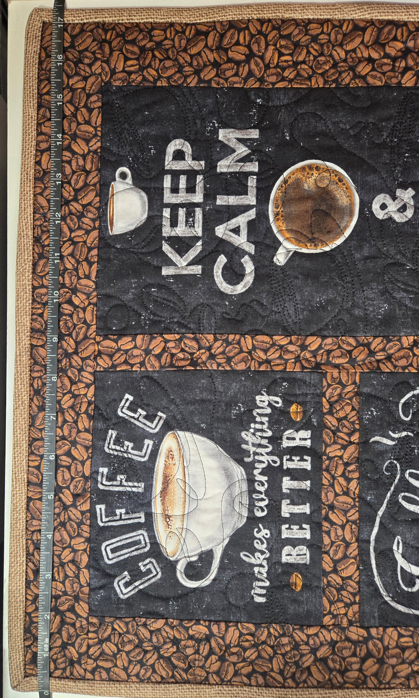 Coffee Lover Mini Quilt Wall Hanging