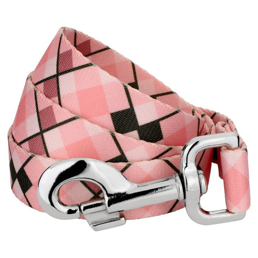 Pink Argyle Leash