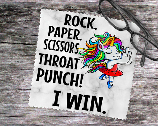 Rock, Paper, Scissors Throat Punch! I Win.
